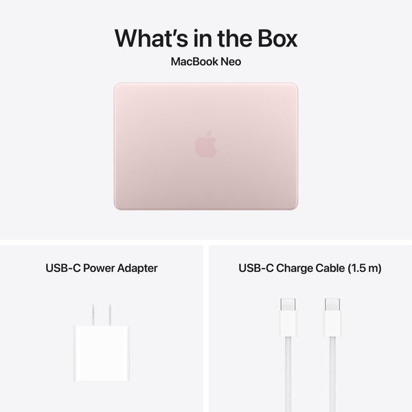 Apple - MacBook Neo 13-inch Laptop - A18 Pro chip with 6‑core CPU and 5‑core GPU - 8GB Memory - 512GB SSD - Blush