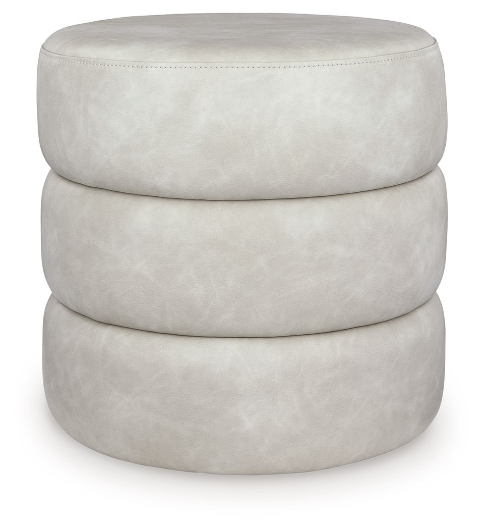 Ummi - Swivel Accent Ottoman #lightbrown