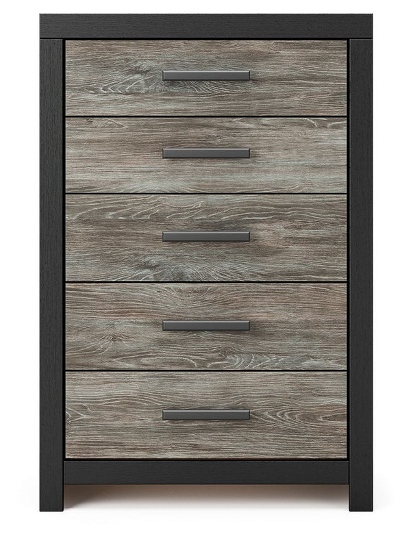 Broachmyn - Five Drawer Chest #black