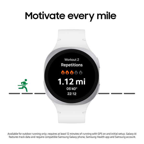 Samsung - Smartwatch Galaxy Watch8 de aluminio de 40 mm con Bluetooth - Plata - (2025)