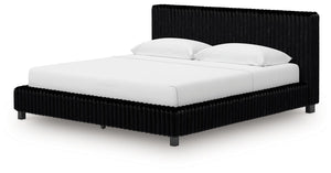Zuraleus - Upholstered Bed #black #king