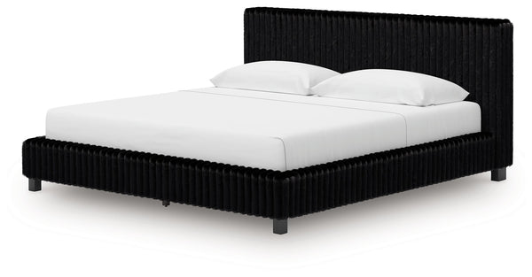 Zuraleus - Upholstered Bed #black #king