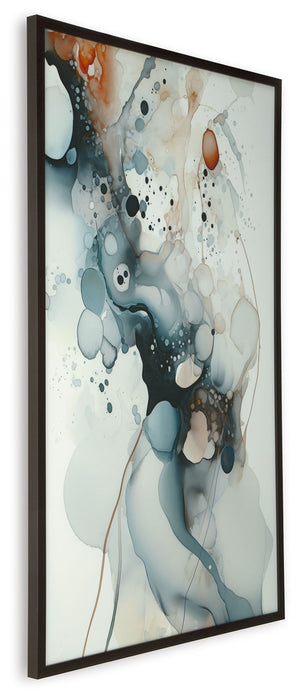 Foxenburg - Arte de pared - Azul / Ámbar / Blanco