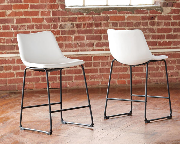 Centiar - Upholstered Barstool (Set of 2) #white #19''wx22''dx35''h