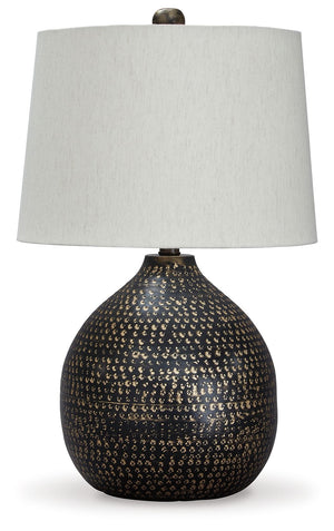Maire - Metal Table Lamp  - Black / Gold Finish