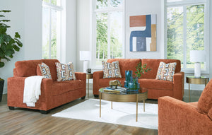 Aviemore - Living Room Set #orange #3pc.sofa,loveseat,chair