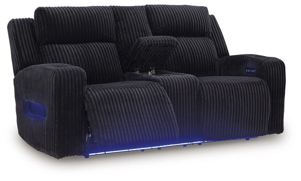 Forest Lake - Power Reclining Loveseat With Console / Adj Headrest #black