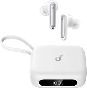 Soundcore - by Anker P41i Bluetooth Wireless In Ear Earbuds with Portable USB-C 3,000mAh Phone Charger (With Lightning Adapter) - White