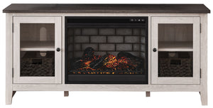 Dorrinson - TV Stand With Fireplace Insert #2pc.tvstandwithfauxfirebrickfireplaceinsert