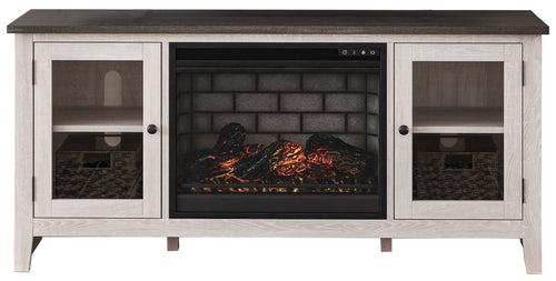 Dorrinson - TV Stand With Fireplace Insert #2pc.tvstandwithfauxfirebrickfireplaceinsert