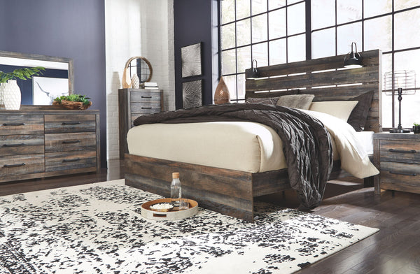 Drystan - Panel Bedroom Set #3pc.bed,dresser,mirror #king #none