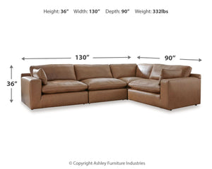 Emilia - Sectional #lightbrown #4pc.sectional
