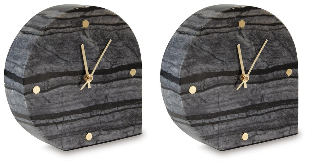 Janmour - Table Clock (Set of 2) - Black