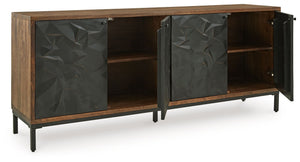 Dorannby - Gabinete decorativo - Negro/marrón