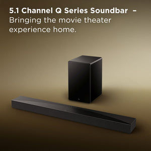 TCL - Q65H Q Class 5.1 Channel Soundbar with Dolby Atmos, Ray Danz Technology, and Wireless Subwoofer - Black