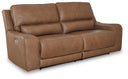 DeepWakes - 2 Seat Power Reclining Sofa With Adjustable Headrest #lightbrown