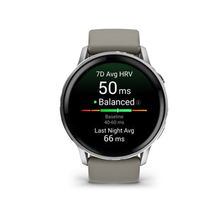 Garmin - Venu 4 GPS Smartwatch 45 mm Fiber-reinforced polymer - Silver - (2025)