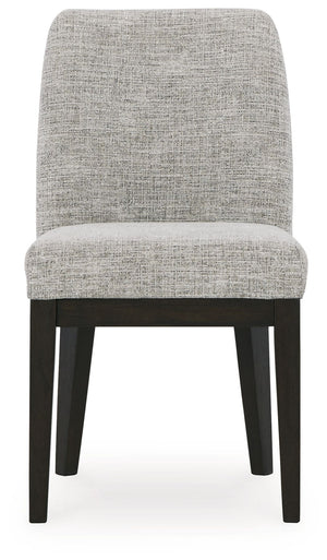 Burkhaus - Dining UPH Side Chair (Set of 2) - Beige / Dark Brown