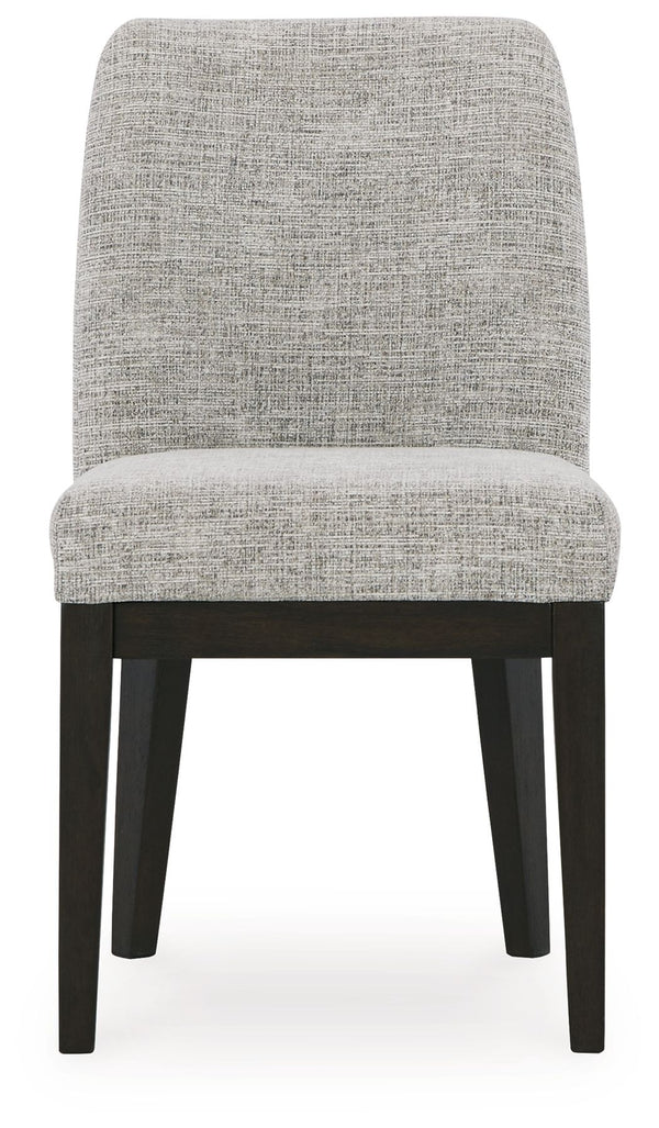 Burkhaus - Dining UPH Side Chair (Set of 2) - Beige / Dark Brown