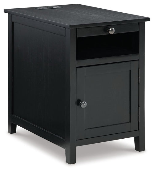 Treytown - Chair Side End Table #black
