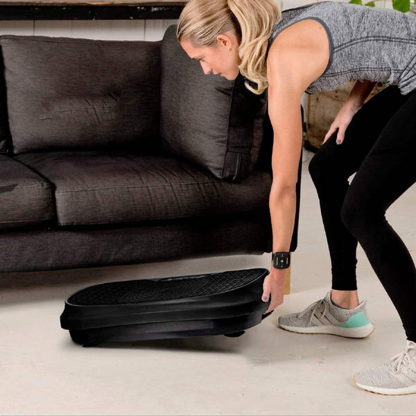 LifePro - Waver Mini Vibration Plate Exercise Machine – Portable Full Body Vibration Platform - Black