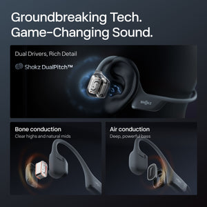 Shokz - OpenRun Pro 2 Mini Wireless Bone Conduction Open-Ear Bluetooth Sports Headphones - Black