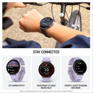 Garmin - Bounce 2 GPS Kids Smartwatch 43mm Fiber-reinforced polymer - Light Purple - (2025)