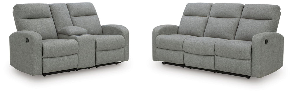 Gauntlet - 2 Pc. - Reclining Sofa And Loveseat - Sterling