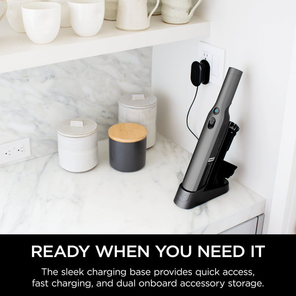 Shark - WV201 WANDVAC Cordless Hand Vac, Lightweight at 1.4 lbs. with Charging Dock, One-Touch Empty for Car & Home - Slate