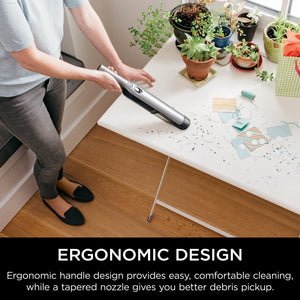 Shark - WV201 WANDVAC Cordless Hand Vac, Lightweight at 1.4 lbs. with Charging Dock, One-Touch Empty for Car & Home - Slate