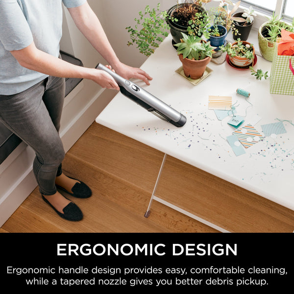 Shark - WV201 WANDVAC Cordless Hand Vac, Lightweight at 1.4 lbs. with Charging Dock, One-Touch Empty for Car & Home - Slate
