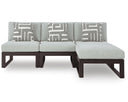 Beachloft - 4 Piece Outdoor Sectional #4pc.sectionalwith3armlesschairs