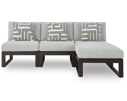 Beachloft - 4 Piece Outdoor Sectional #4pc.sectionalwith3armlesschairs