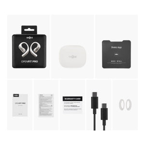 Shokz - OpenFit Pro Open-Ear True Wireless Bluetooth Active Noise Reduction Earbuds - White