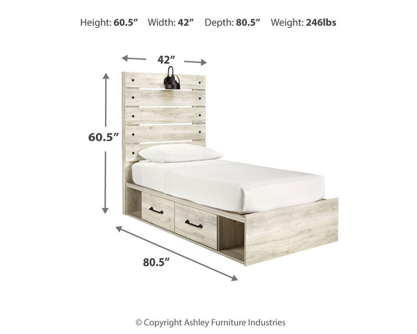 Cambeck - Panel Bed #twin #4drawers