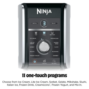 Ninja - CREAMi Deluxe 11-in-1 Ice Cream and Frozen Treat Maker, XL 24oz pints, Sorbet, Gelato, Milkshakes, Frozen Yogurt - Silver