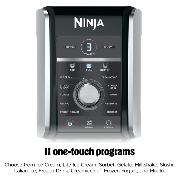 Ninja - CREAMi Deluxe 11-in-1 Ice Cream and Frozen Treat Maker, XL 24oz pints, Sorbet, Gelato, Milkshakes, Frozen Yogurt - Silver
