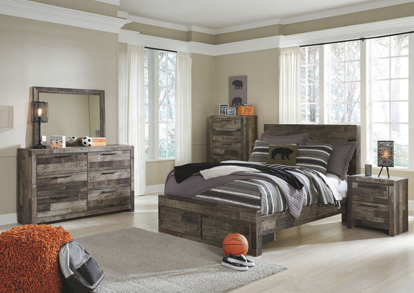 Derekson - Youth Panel Bedroom Set #4pc.bed,dresser,mirror,chest|5pc.bed,dresser,mirror,2nightstands #full #2drawers