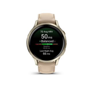 Garmin - Venu 4 GPS Smartwatch 41 mm Fiber-reinforced polymer - Lunar Gold - (2025)