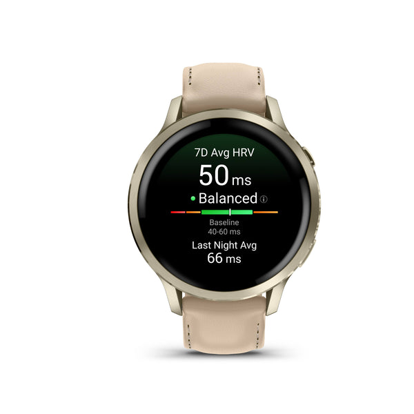 Garmin - Venu 4 GPS Smartwatch 41 mm Fiber-reinforced polymer - Lunar Gold - (2025)