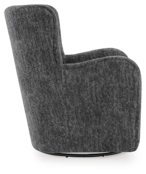 Rowenburg - Swivel Glider Accent Chair #darkgray