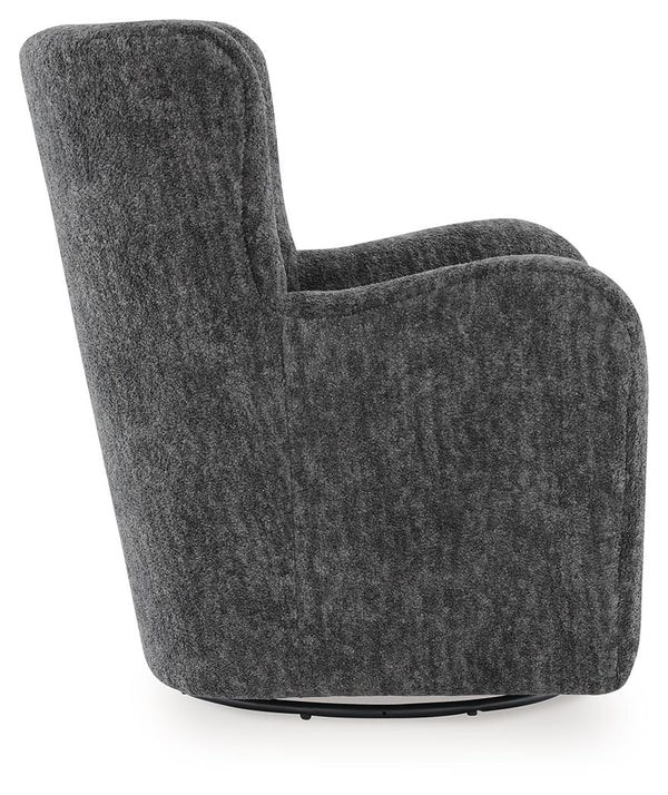 Rowenburg - Swivel Glider Accent Chair #darkgray