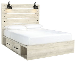 Cambeck - Panel Bed #queen #sidestorage