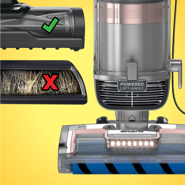 Shark - Vertex DuoClean PowerFin Upright Vacuum with Powered Lift-Away and Self-Cleaning Brushroll - Rose Gold
