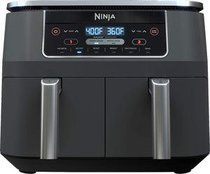 Ninja - Foodi 6-in-1 8-qt. 2-Basket Air Fryer with DualZone Technology & Air Fry, Roast, Broil, Bake, Reheat & Dehydrate - Dark Gray