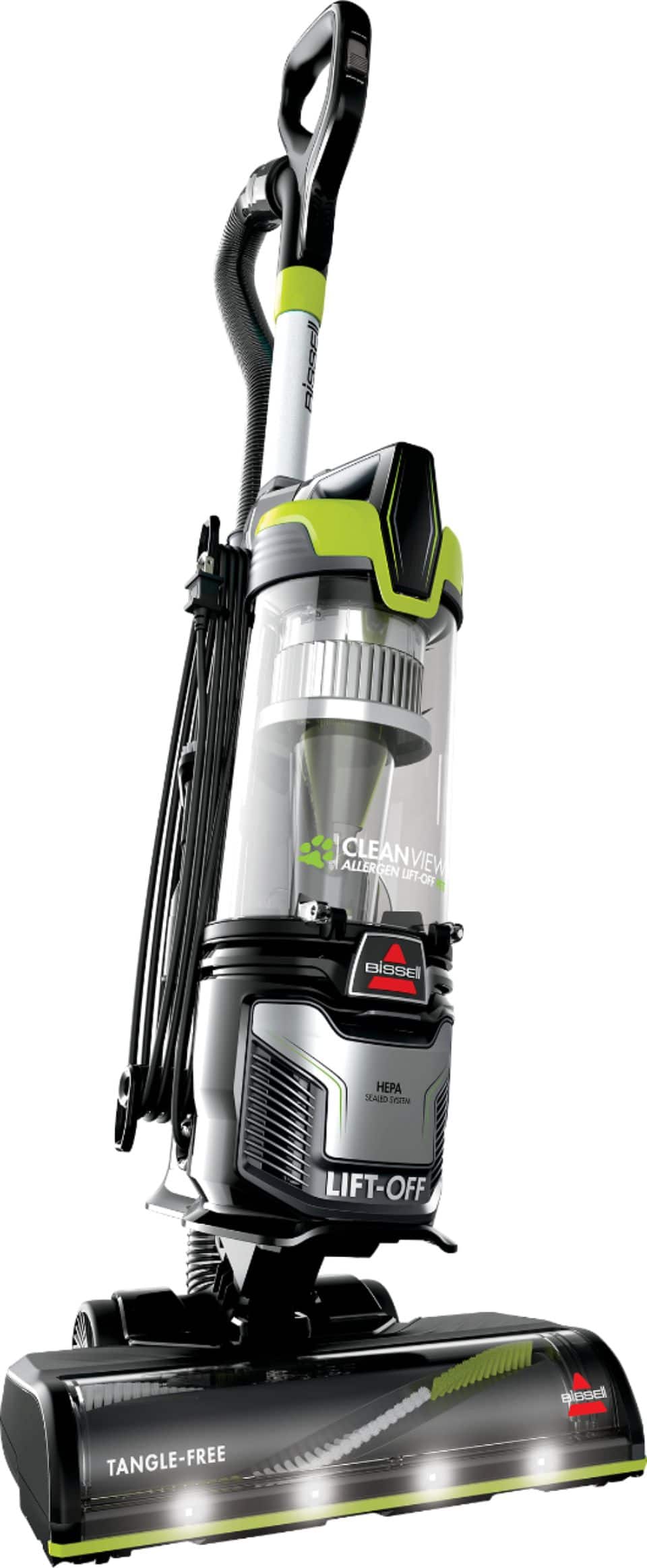 BISSELL - CleanView Allergen Lift-Off Pet Vacuum - Black/ Electric Green