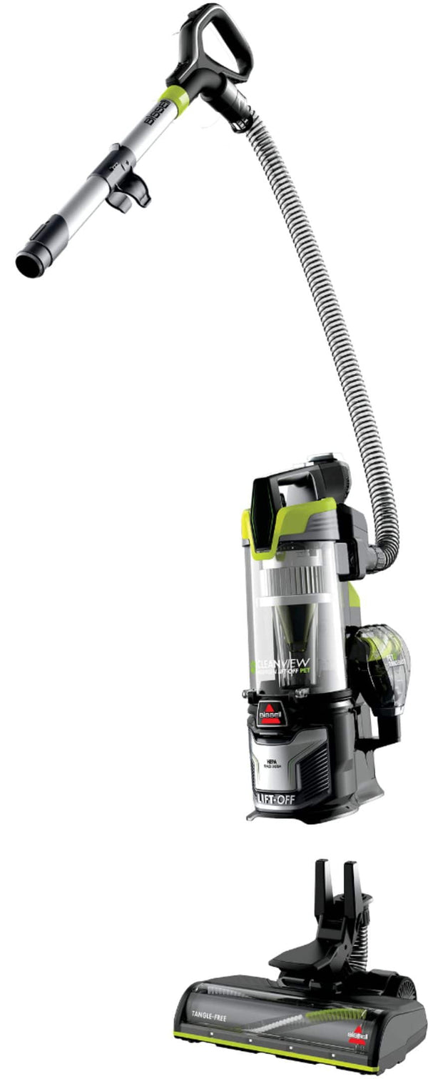BISSELL - CleanView Allergen Lift-Off Pet Vacuum - Black/ Electric Green