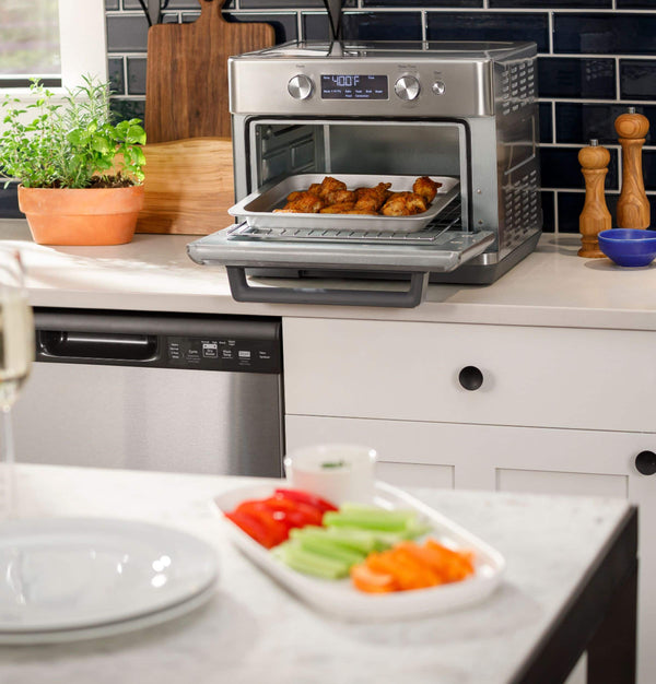 GE - Convection Toaster Oven with Air Fry - Stainless Steel