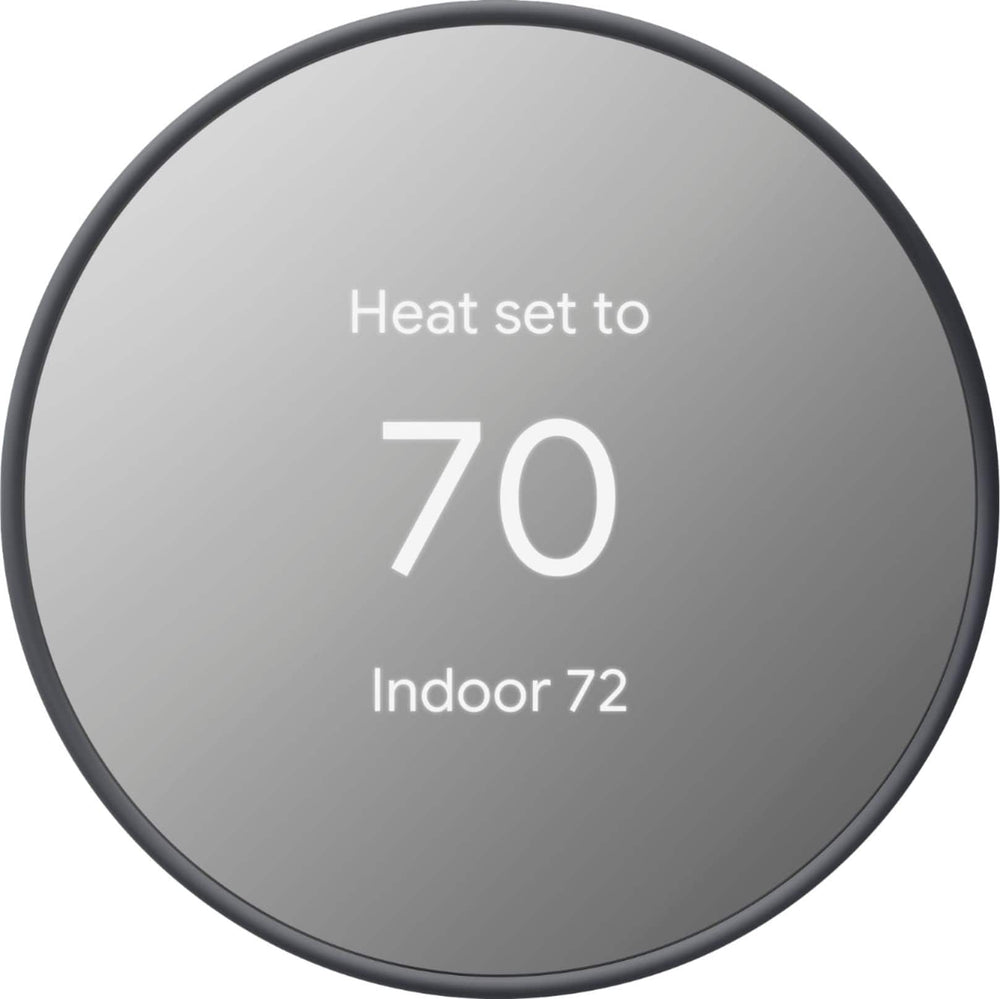 Google - Nest Thermostat - Programmable Wi-Fi Smart Thermostat - Charcoal