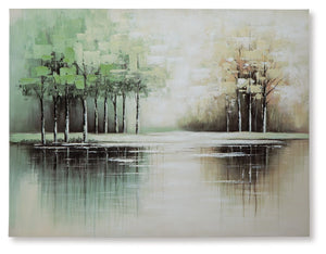 Garlenridge - Arte de pared - Verde / Tan / Blanco